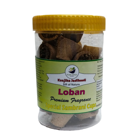 Kunjika Jadibooti Loban Organic Havan Cups/Sambrani Cups | Sambrani Dhoop Cups for Pooja- Jatamassi, Loban, Guggal - 30 Pcs