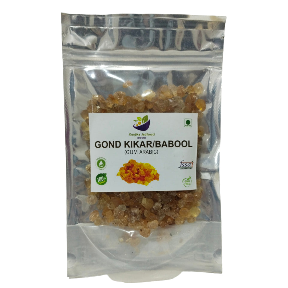 Kunjika Jadibooti Babul Gond Gum - Kikar Gond - Babool Gond - Acacia arabica Wild