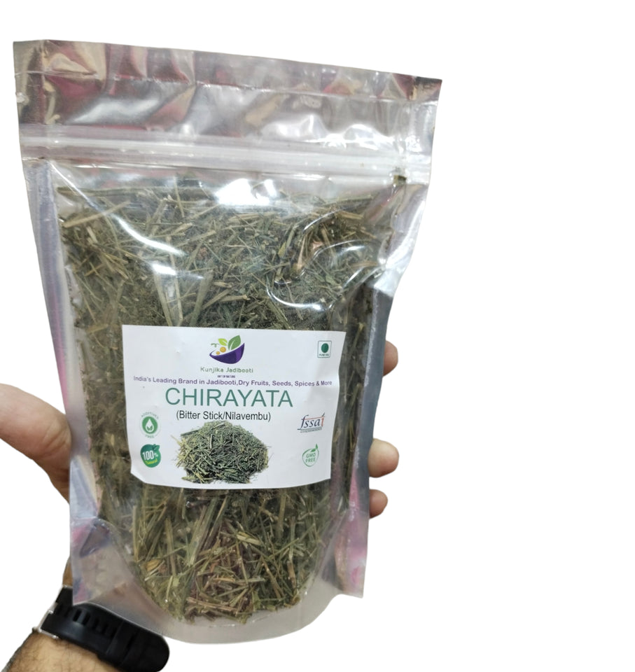 Kunjika Jadibooti Chirayata Stick | Chirata | Kalmegh Whole | Andrographis paniculata | Bitter Stick | Chiraita Nepali |Enicostemma Littorale | Indian Gentian - 100 gm