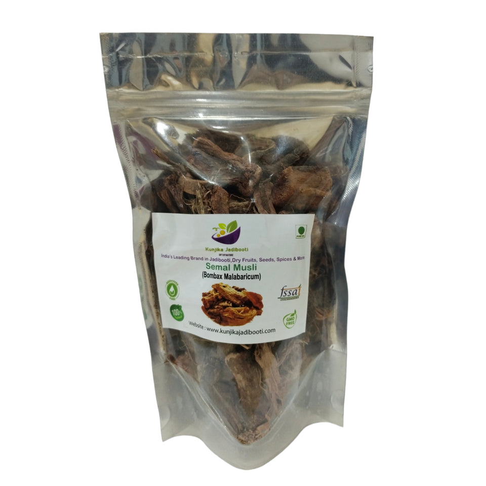 Kunjika Jadibooti  Semal Musli - Simbal Musli - Musli Lal - Bombax Malabaricum - Silk Cotton Root (100 g)