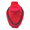 Black Matt Agate Crystal Round Beads Necklace