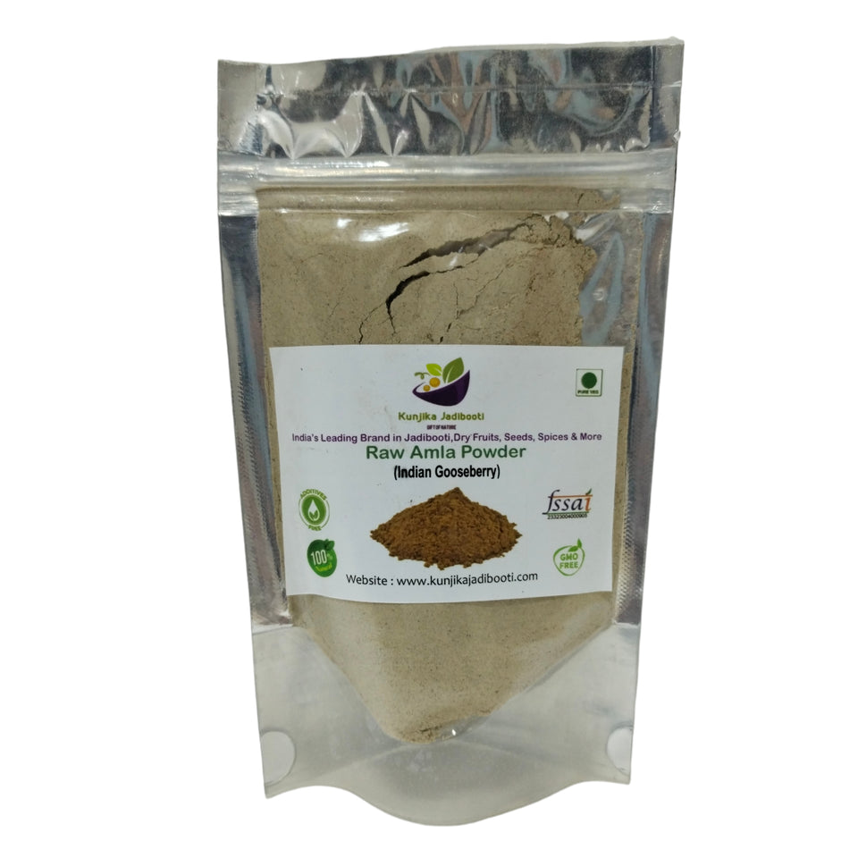 Kunjika Jadibooti Amla Powder | Gooseberry Powder | Amla Churna Powder | Herbal Immunity Booster - 100 gm