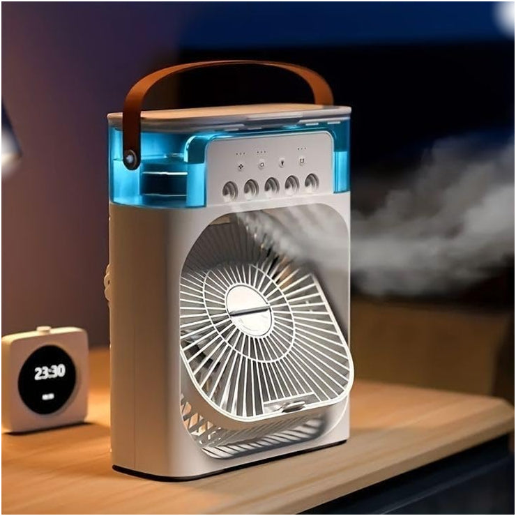 Mini Air Conditioner Mist Cooler for Room Cooling Mini AC Portable Mini Fan Artic Cooler with 7 Colors LED Light, 1/2/3 H Timer, 3 Wind Speeds and 3 Spray Modes for Office,Home,Dorm,Travel (Multicolor)