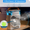 Mini Air Conditioner Mist Cooler for Room Cooling Mini AC Portable Mini Fan Artic Cooler with 7 Colors LED Light, 1/2/3 H Timer, 3 Wind Speeds and 3 Spray Modes for Office,Home,Dorm,Travel (Multicolor)