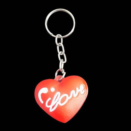 Heart 3D Silicone Rubber Keychain Soft