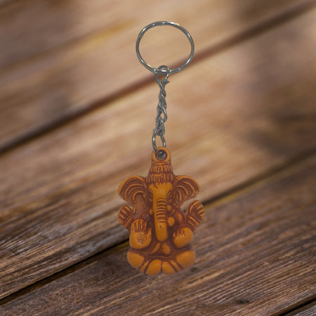 Plastic Lord Ganesh Plastic Keychain