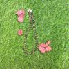 Smokey Quartz Crystal Round Beads Necklace - 15 Inches, 8mm Beads (Semi-Precious Mala)