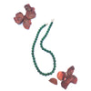 Malachite Crystal Round Beads Necklace 15 Inches, 6mm Beads (Semi-Precious Mala)
