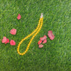 Yellow Quartz Crystal Round Beads Necklace 15 Inches, 6 mm Beads (Semi-Precious Mala)