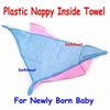 3 pcs Baby Nappy -Towel inside and Plastic outside