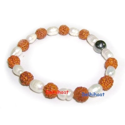 Rudraksh power Bracelets with Pearls