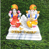 Laxmi Ganesh Marble Dust Statue, Laxmi-Ganesh Idols for Home & Office Décor, Ganesh Laxmi Marble Look showpiece Diwali, House warming, etc. Festivals 17 cm approx. White Laxmi & Ganesh Statue LG-3