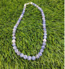 Sodalite Crystal Round Beads Necklace 16 Inches 8mm Beads Semi precious Gemstone Mala
