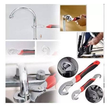 Combo Pack Snap n Grip All in one Multi Purpose Double Sided Wrench Spanner & 41 PCS Screwdriver Set Power & Hand Tool Kit