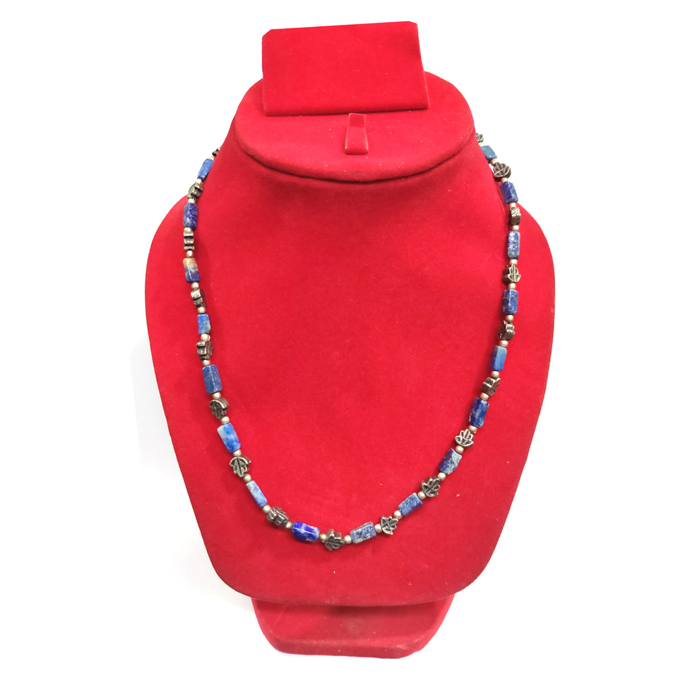 Lapis Lazuli Necklace Natural Crystal Stone AAA Quality Beads with Special Beads Fashion, Reiki Healing & Crystal Healing Jewellery