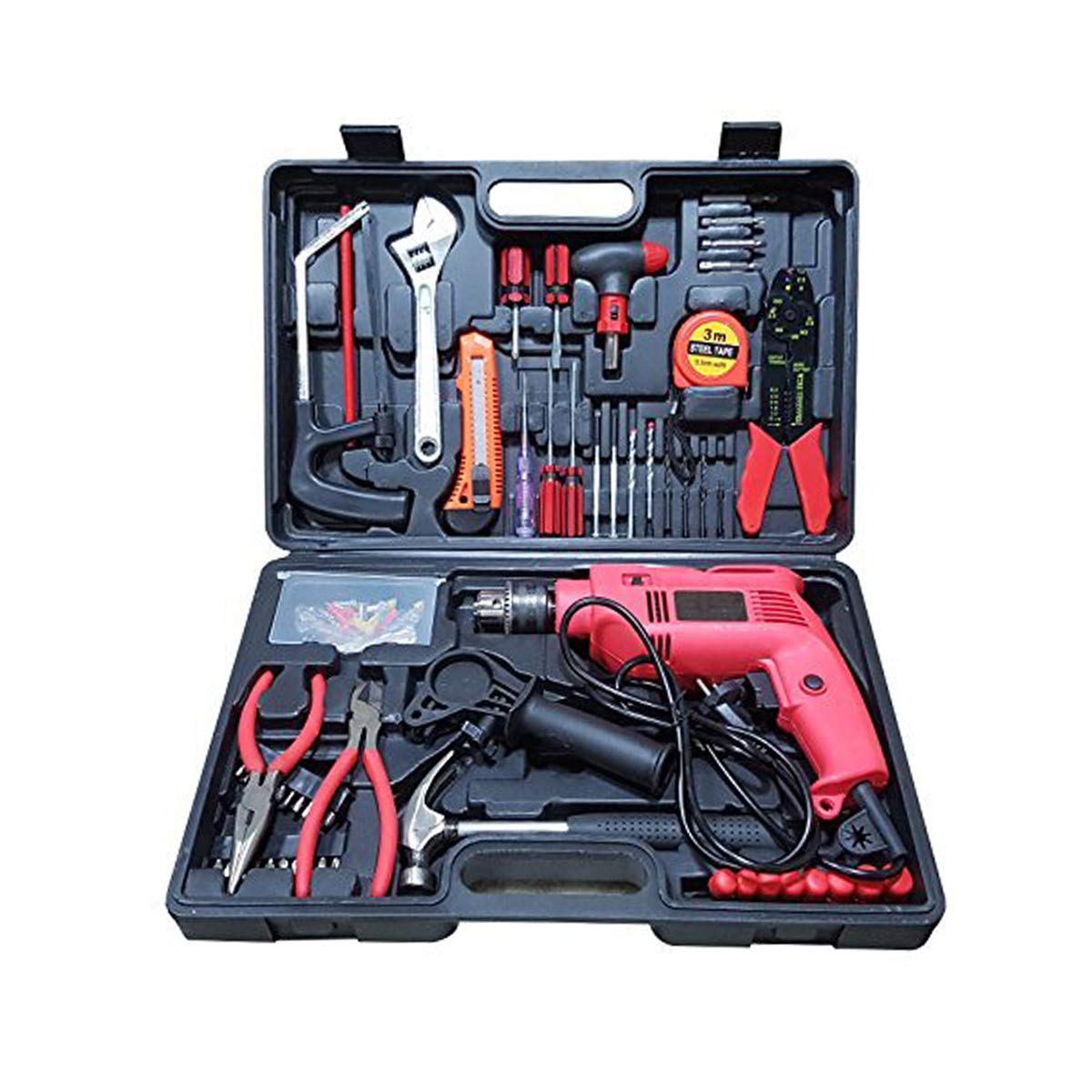 Buy 102 pcs Jumbo Powerful Drill machine Kit with lots of Accessories at Halfrate