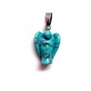 Blue Turquoise Angel Lucky Angel Pendant for Reiki Therapy Natural Crystal Stone Handcrafted Size 1 Inch approx.