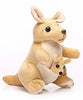 Soft and Plush Light Brown Kangaroo with baby 32 cm | Cute, Loving Animal Soft Toy with Baby | Adorable Soft Toy for Your Kid