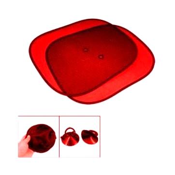 Premium Car Window Sun Shade Sunshade Mesh Type Red - 4 Pieces (2 Pair) - halfrate.in