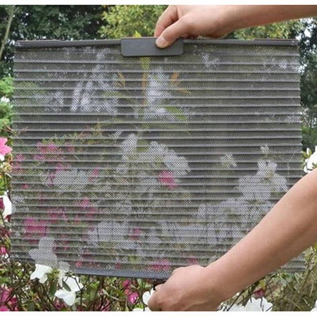 2 Pc Auto Retractable Car Side Window Shade Curtain Sunshade Shield - halfrate.in