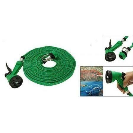 10 Meter Flat Hose Water Gun Spray Garden Pet Car Washing Jet Spray Gun wash - halfrate.in