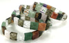 Chakra Stone Pyramid Shaped Bracelet, Multi Stone Feng Shui Crystal Pyramid Power Bracelet