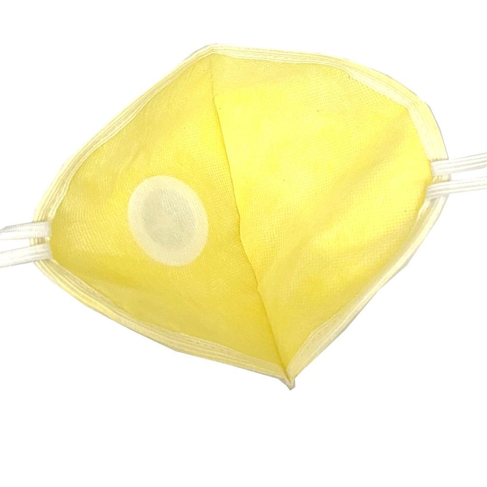 Ratehalf® 3 ply Yellow High filtration Reusable Wellness Mask Dust Pollution Washable Mask with Breathing valve -1pc - halfrate.in