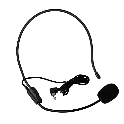 Universal Head Band 3.5mm Unidirectional Head mic Flexible Wired Mic Plug & Play Microphone for Voice Amplifier Teachers Presentations Recording Neck Mic