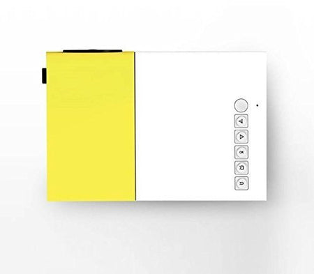 Portable Mini Home Theatre LED Projector; With remote controller YG300 400LM, supports HDMI, AV, SD, USB interfaces (Yellow)