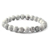 Howlite Natural Gemstone Bracelet Semi precious 6 mm Beads Feng Shui Crystal Chakra Aura Personal Reiki Healing Crystals
