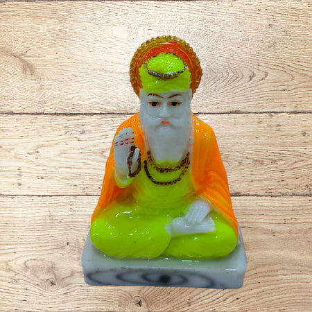 Guru Nanak ji Idol Handcrafted Handmade Marble Dust Polyresin - 12 x 8 cm perfect for Home, Office, Gifting GNC-1