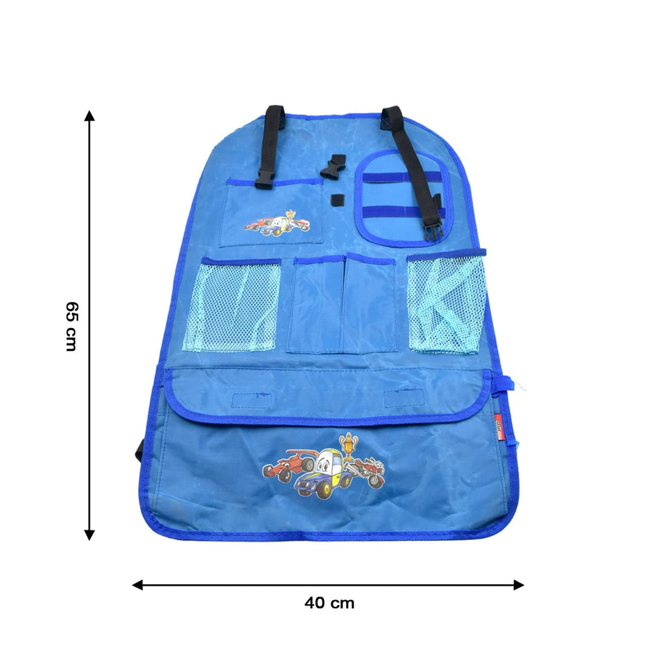 Car Back seat Organizer/Holders Multifunctional Polyster uses with Multiple Pockets Storage with Tissue Box, Tablet, Bottle, Children's Travel Storage Pockets