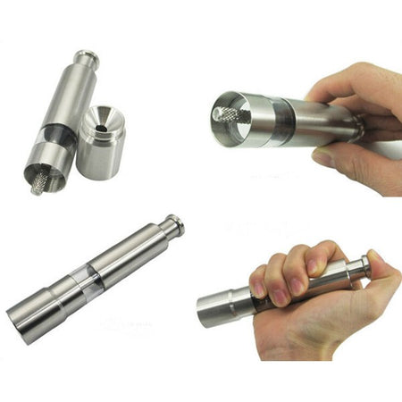 Thumb Push Pepper spice sea salt spice Grinder Stainless Steel Mill crusher pump - halfrate.in