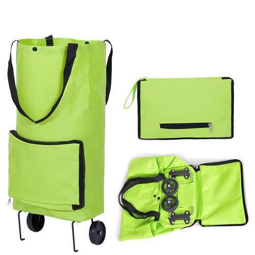 Foldable Shopping Trolley Carry Bag for Vegetables and Grocery Fabric,