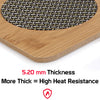 Square Shape Heating Insulation Wooden Coaster Heat Table Ware Pad Place mat for Hot Utensils - set of 2 - halfrate.in