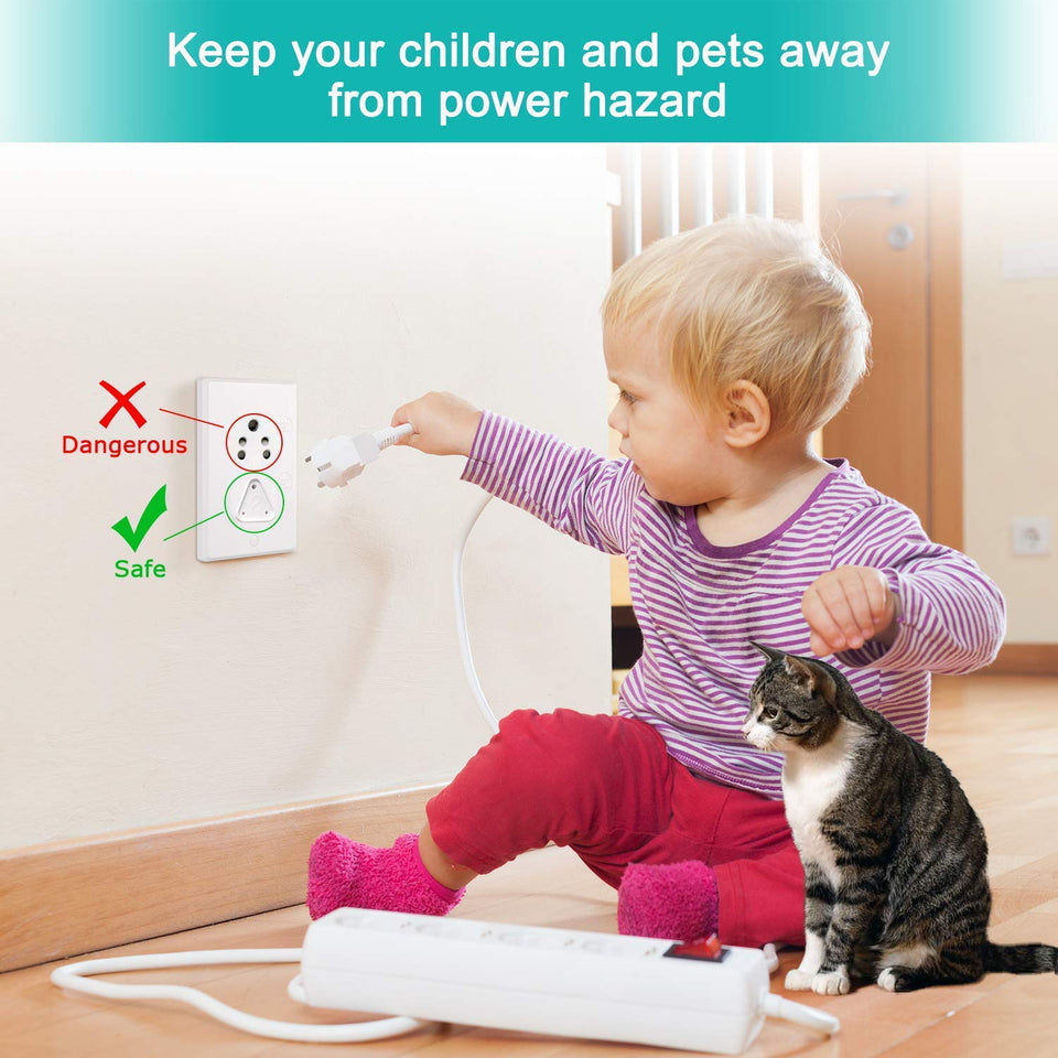 Baby Safety Electrical Socket Cover 5 Amp Small, Pack of 5, Outlet Plug Protector for Child Proofing in Home, School & Office