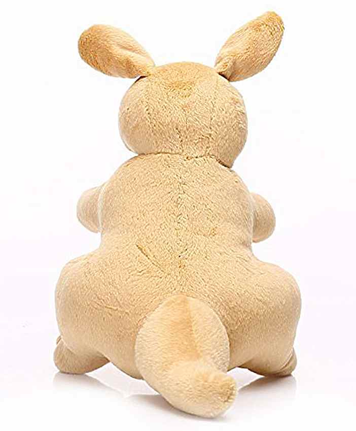 Soft and Plush Light Brown Kangaroo with baby 32 cm | Cute, Loving Animal Soft Toy with Baby | Adorable Soft Toy for Your Kid