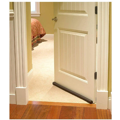 Door Bottom Sound-Proof Sealing Strip Guard Reduce Noise Energy Saving Weather Stripping Under Door Twin Draft Stopper (Brown, 36 inch)