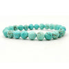 Turquoise / Firoza Bracelet Natural Crystal Healing Bracelet Gemstone Jewellery Beaded Stone Bracelet for Men & Women, Bead Size 6 mm