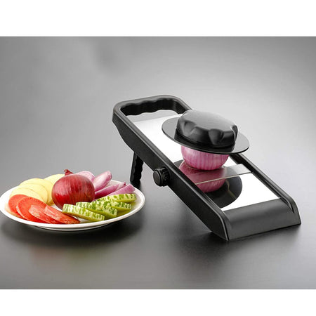 Multipurpose Premium Potato/Onion Slicer and Grater, Potato Slicer for Chips, Vegetable Slicer Machine (Adjustable Slicer) with stand
