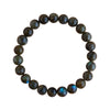 Labradorite Bracelet Natural Crystal Healing Bracelet Gemstone Jewellery Beaded Stone Bracelet for Men & Women, Bead Size 8 mm