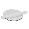 White Crystal Roti Roller + Acrylic Chakla chapati Maker Chakla with Stylish Crystal Belan Rolling pin - Upgrade Your Baking - Non-Stick & Zero Maintenance (Chakla + Belan )