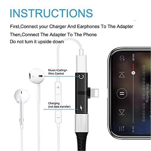 2 in 1 Mini Portable Charging Metal Splitter Audio & Charging Adapter Convertor for Apple iPhone X/8/8Plus/7/7Plus/6/6Plus - halfrate.in