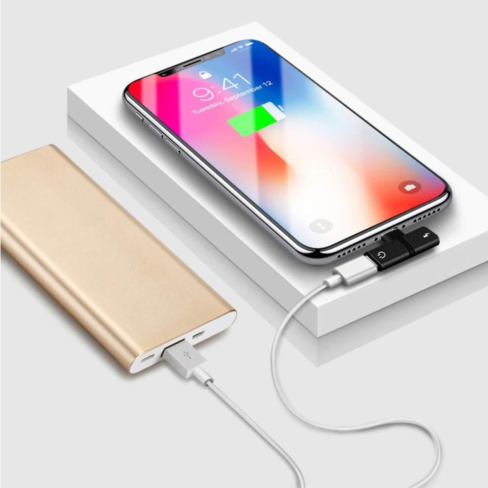 2 in 1 Mini Portable Charging Metal Splitter Audio & Charging Adapter Convertor for Apple iPhone X/8/8Plus/7/7Plus/6/6Plus - halfrate.in