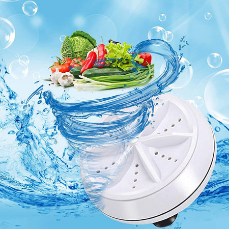 Mini Washing Machine| Dish washer Portable Personal Rotating Ultrasonic Turbine Washer