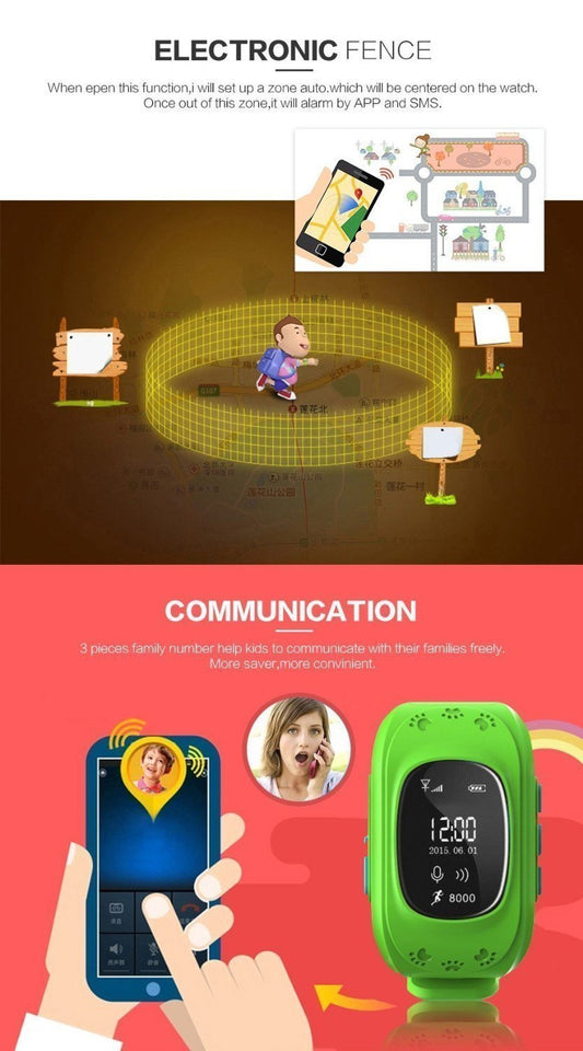 Kids Smart Watch,Q50 Wrist Watch with Anti-Lost GPS Tracker SOS Call Location Finder SIM Card Slot Remote Monitor Pedometer Smart Watch for Kids - halfrate.in