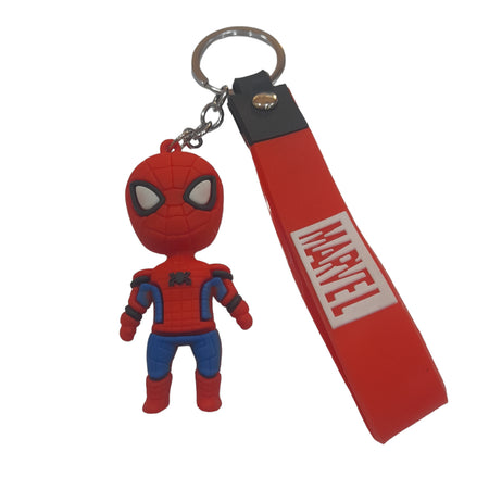 Spiderman Keychain Silicone, Attractive Cartoon Key-Ring Door Car Key Chains