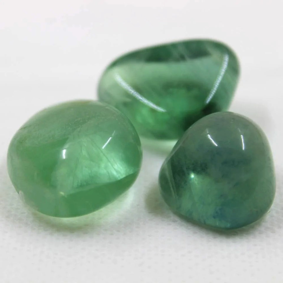 Green Fluorite Tumble Stone Single pc
