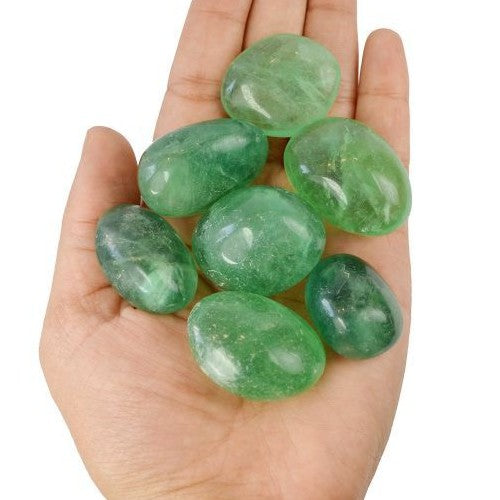 Green Fluorite Tumble Stone Single pc