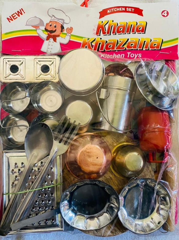 Buy Stainless Steel Kitchen Set Toys for Kids at Halfrate